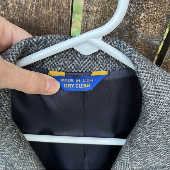 Pendleton Men’s 100% Virgin Wool Gray & Black Tweed Blazer Sz M - Picture 5 of 16
